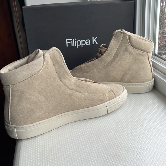 NWT - Women's Filippa K Elina High Sneaker / Sand Suede / Size 38 or 8US - Picture 6 of 13